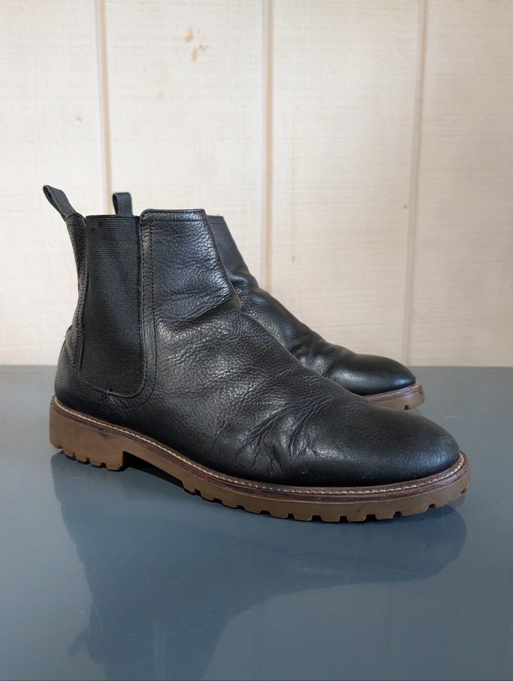 Banana Republic Tanner Black Leather Mens Chelsea Boot 8